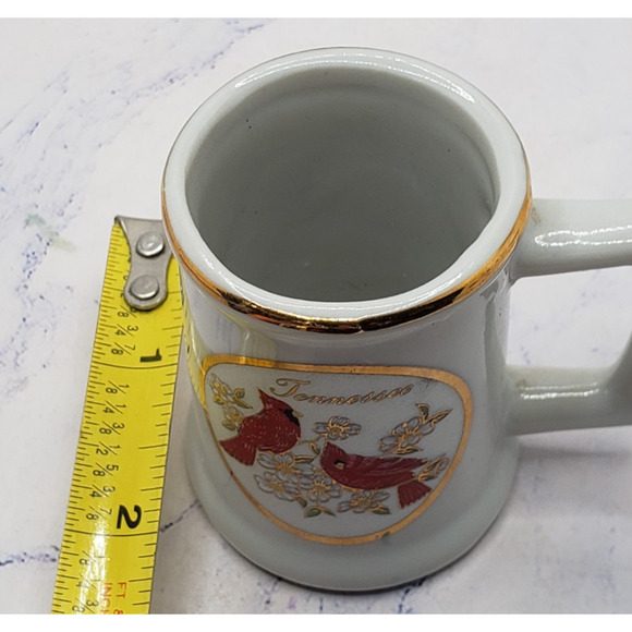 Tennessee Souvenir 24k Gold Rimmed Mini Mug Toothpick Holder Ceramic Shot Glass - Picture 8 of 9